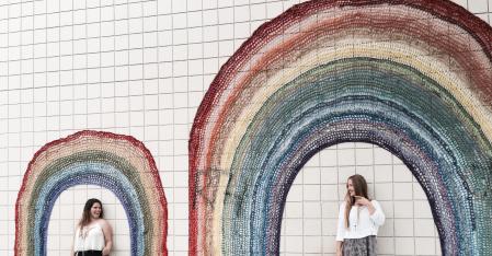 Au Pair Experiences rainbow wall
